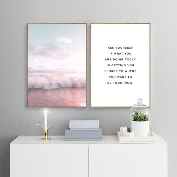 Ocean Landscape Canvas Poster Decoration Home Painting Art Paintings Frameless Painting Core, Size: 30x45 cm (Green Beach) - Image 6
