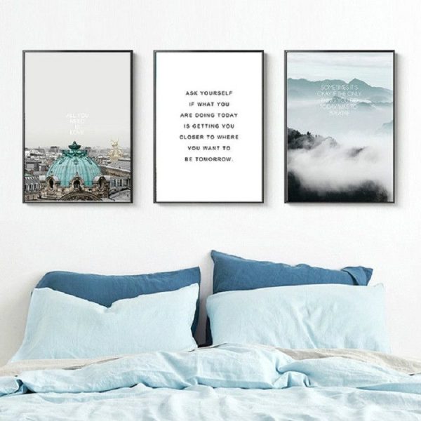 Ocean Landscape Canvas Poster Decoration Home Painting Art Paintings Frameless Painting Core, Size: 30x45 cm (Green Beach) - Image 7