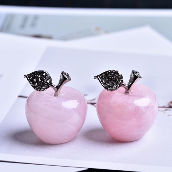 Natural Rose Quartz Pink Apple Can Be Used For Couple Decorations Home Decoration Study Room Decoration DIY Gift - Image 4