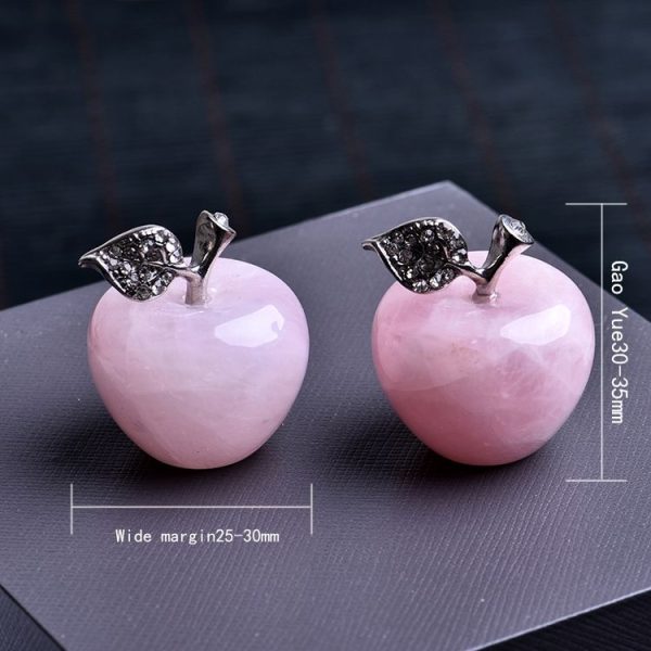 Natural Rose Quartz Pink Apple Can Be Used For Couple Decorations Home Decoration Study Room Decoration DIY Gift - Image 5