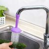 2 PCS Faucet Splash Water-saving Shower Bath Adjustable Valve Filter Water Saving Devices, Large Size: 6.5 x 10.5cm, Suitable for 17mm Diameter Round Faucets (Purple)