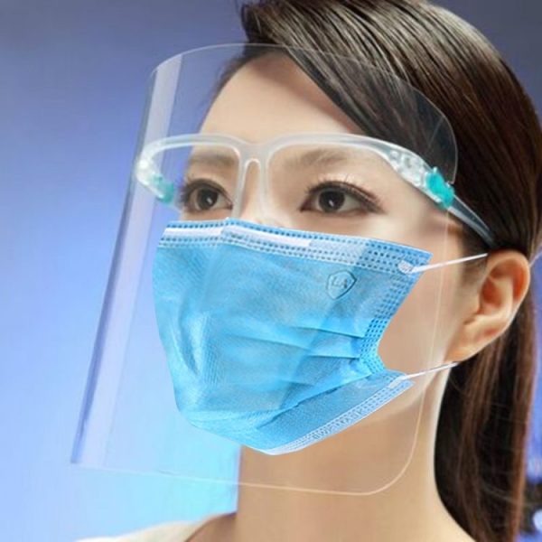 Anti-Saliva Splash Anti-Spitting Anti-Fog Anti-Oil Transparent Face Mask Face Shield (Transparent)