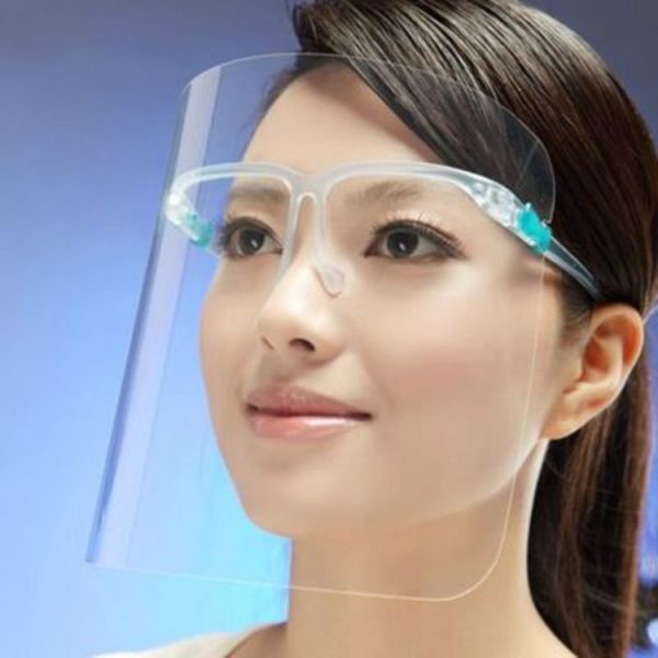Anti-Saliva Splash Anti-Spitting Anti-Fog Anti-Oil Transparent Face Mask Face Shield (Transparent) - Image 4