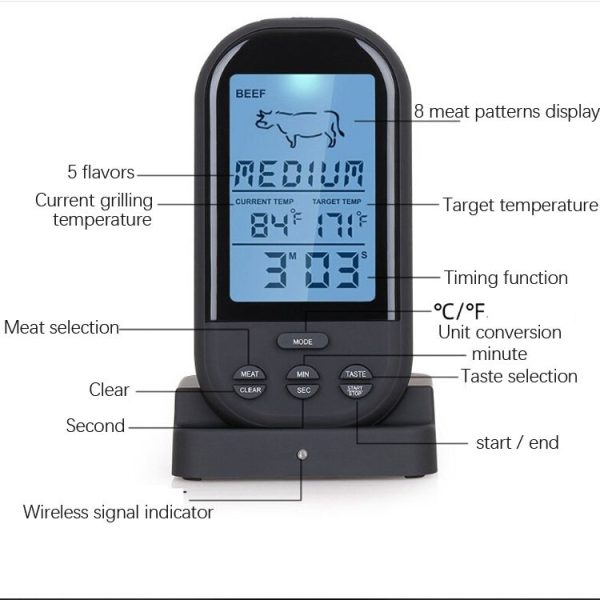 Digital Probe Type Oven Cooking Food Thermometer Kitchen Tools - Image 8