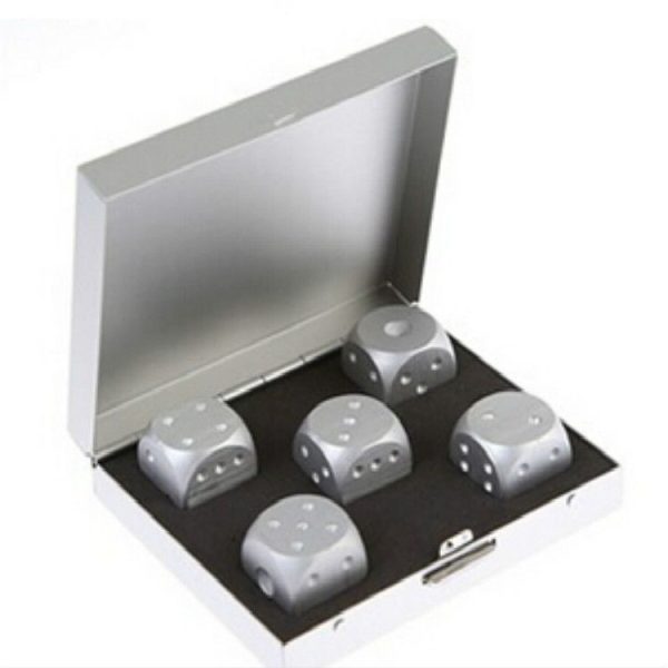 Silver Digital Aluminum Alloy Metal Tweezers Set Table Games (Square Dice) - Image 3