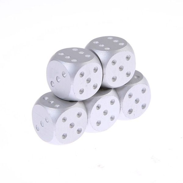 Silver Digital Aluminum Alloy Metal Tweezers Set Table Games (Square Dice) - Image 4