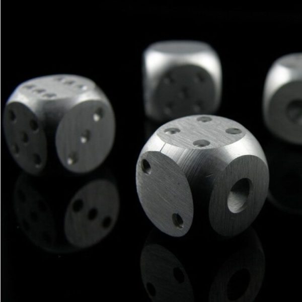 Silver Digital Aluminum Alloy Metal Tweezers Set Table Games (Square Dice) - Image 5
