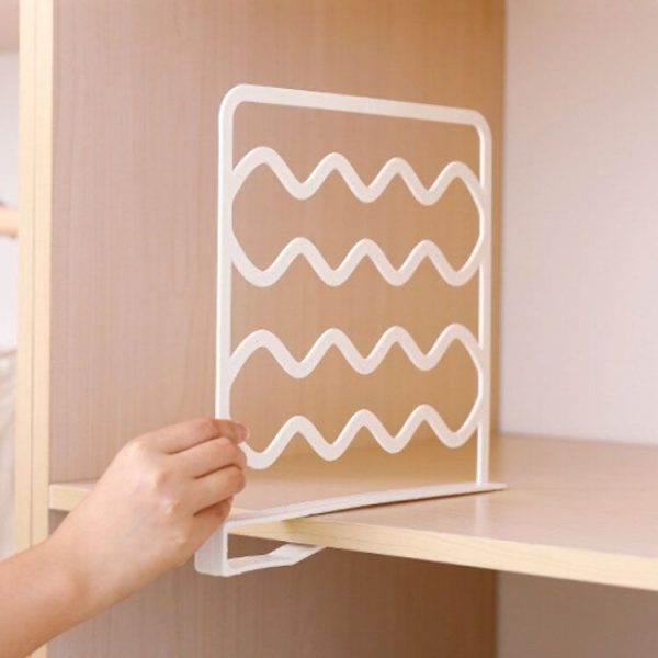 2 PCS Closet Wardrobe Storage Box Separate Board Shelf (White) - Image 2