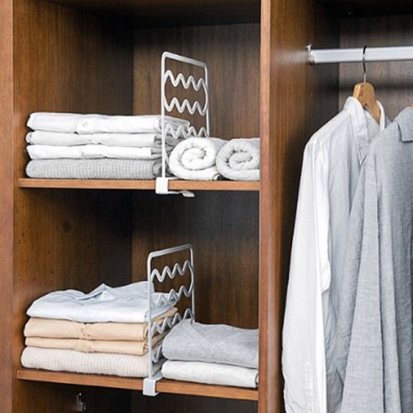 2 PCS Closet Wardrobe Storage Box Separate Board Shelf (White) - Image 4