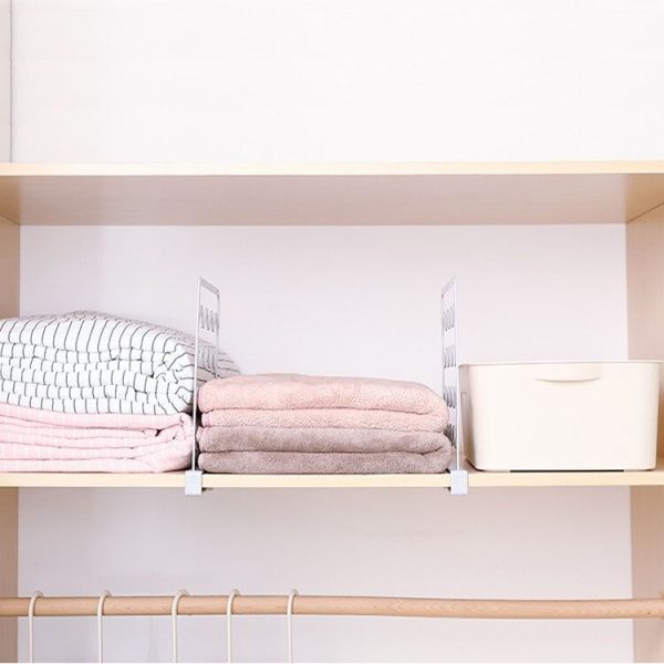 2 PCS Closet Wardrobe Storage Box Separate Board Shelf (White) - Image 6