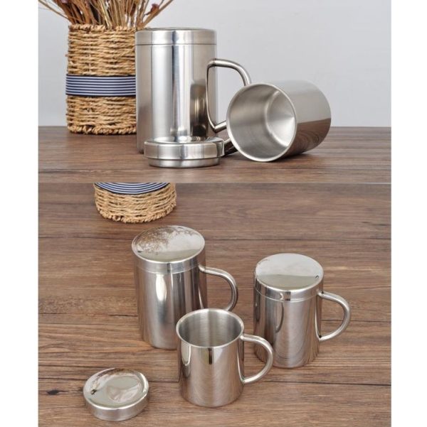 304 Stainless Steel Double Insulation Coffee Drink Milk Water Mugs Durable Drinking Cup with Lid 280ml - Image 7