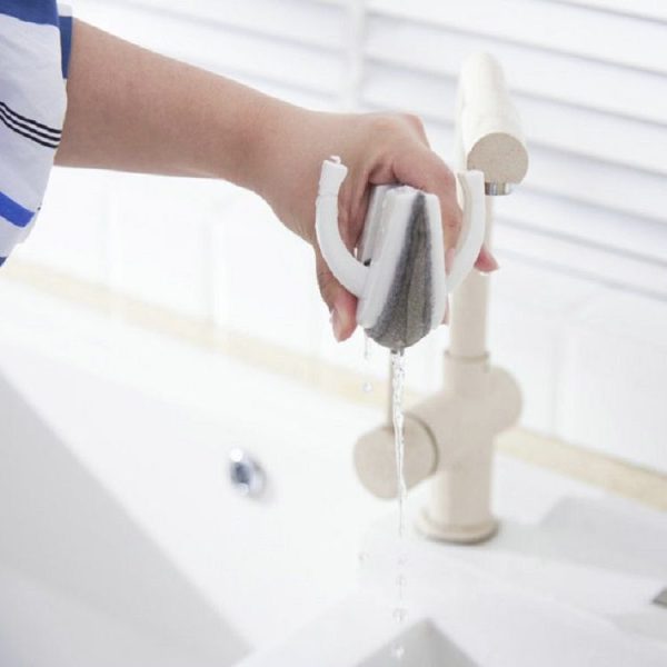 2 PCS Foldable Bathroom Toilet Kitchen Glass Wall Brush Bottom Sponge Brush Tool, Color Delivery Randomly - Image 4