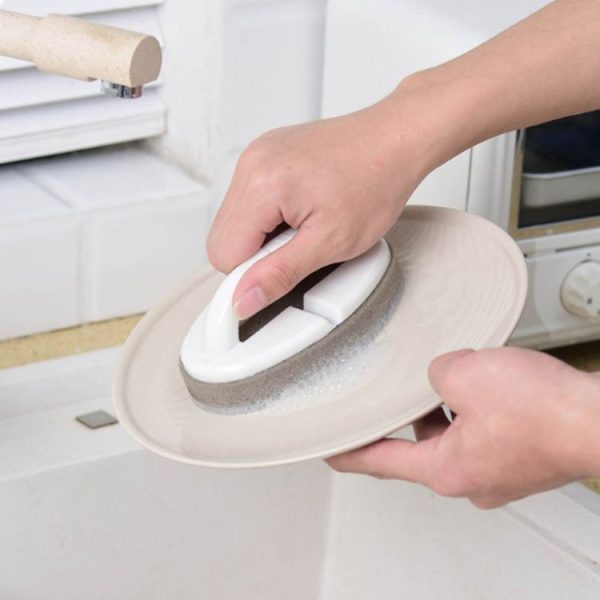 2 PCS Foldable Bathroom Toilet Kitchen Glass Wall Brush Bottom Sponge Brush Tool, Color Delivery Randomly - Image 6
