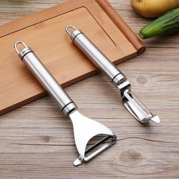 Stainless Steel Peeler Fruit Knife Planer Multi-function Kitchen Scraper Potato Peeling Knife (Triangular Planer) - Image 3