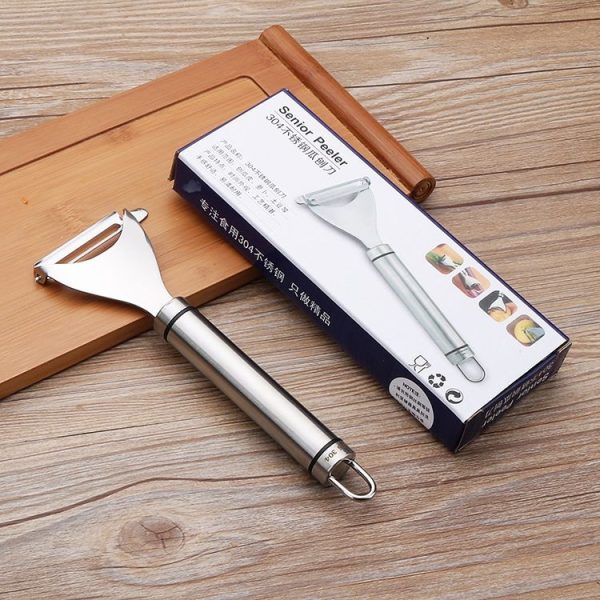 Stainless Steel Peeler Fruit Knife Planer Multi-function Kitchen Scraper Potato Peeling Knife (Triangular Planer) - Image 6