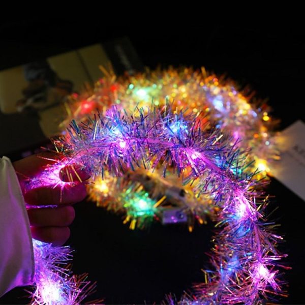 3 PCS LED Light Glowing Flower Head Ring for Children Outdoor Evening Party (Blue) - Image 5