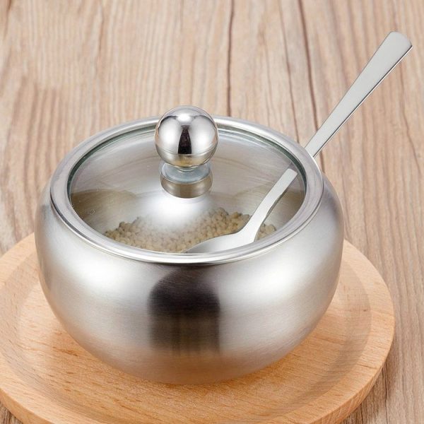 Stainless Steel Seasoning Jar Set Home Kitchen Seasoning Box Combination, Specification: Tomato Spice Jar Small