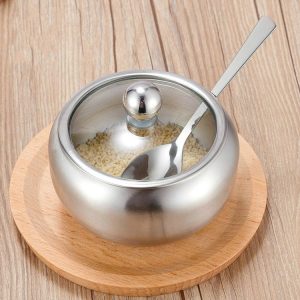Stainless Steel Seasoning Jar Set Home Kitchen Seasoning Box Combination, Specification: Tomato Spice Jar Medium