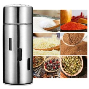 Stainless Steel Sauce Jars Chili Jars Barbecue Condiments Box Seasoning Jar Set, Specification: Small Hole