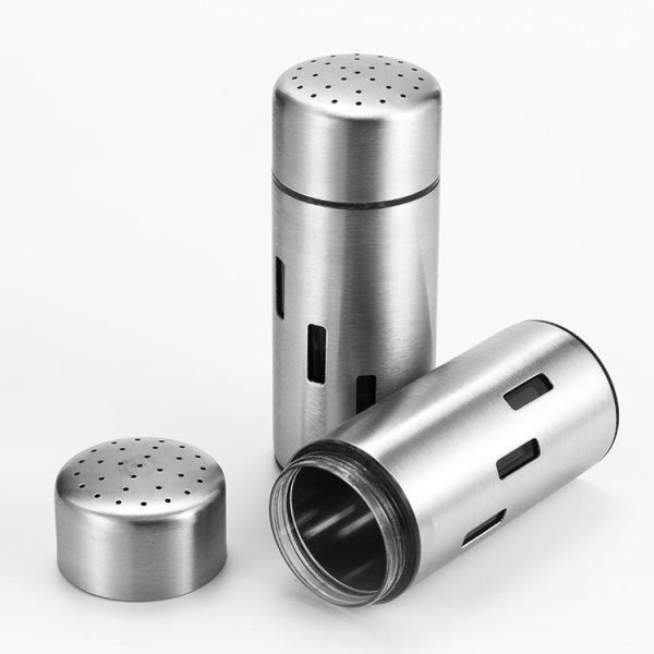 Stainless Steel Sauce Jars Chili Jars Barbecue Condiments Box Seasoning Jar Set, Specification: Small Hole - Image 3