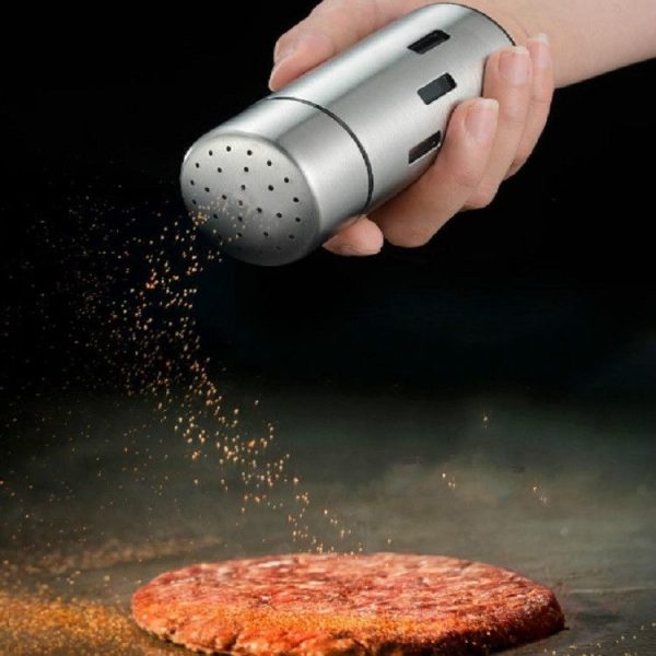 Stainless Steel Sauce Jars Chili Jars Barbecue Condiments Box Seasoning Jar Set, Specification: Small Hole - Image 7