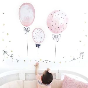 Children Room Balloon Flamingo Cartoon Wall Stickers Kindergarten Early Education Center Decoration Painting (Balloon)