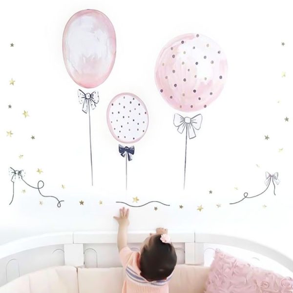 Children Room Balloon Flamingo Cartoon Wall Stickers Kindergarten Early Education Center Decoration Painting (Balloon)