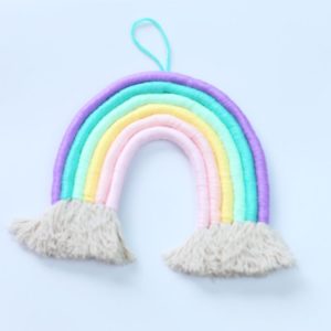 Rainbow Hand-woven Ornaments Tassel Decorative Wall Hanging Photo Props (Purple)
