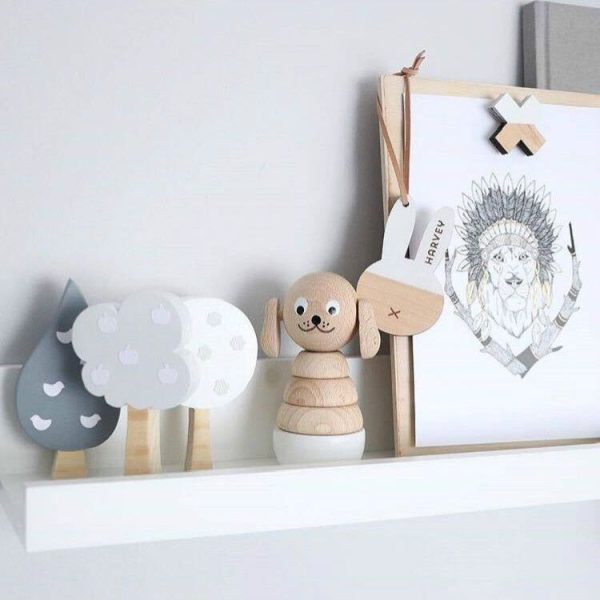 Wooden Tree Three-piece Set of Building Ornaments Photography Props Children Room Decoration (Set 3) - Image 5