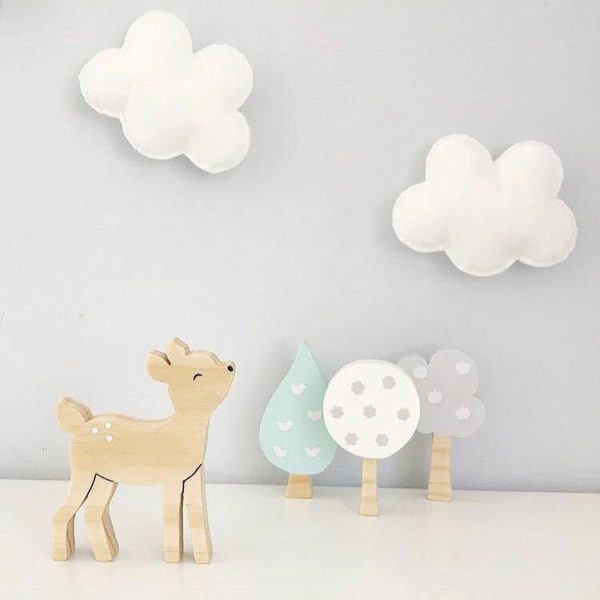 Wooden Tree Three-piece Set of Building Ornaments Photography Props Children Room Decoration (Set 3) - Image 6