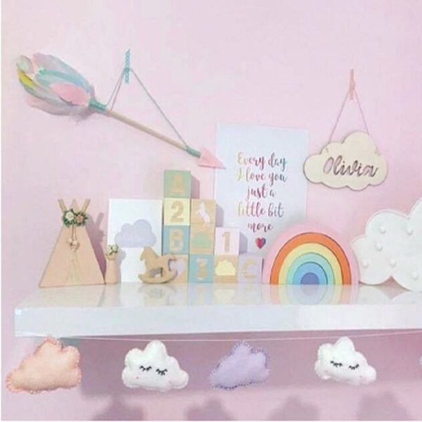 Wooden Arrow Feather Pendant Game Tent Decoration (Purple White) - Image 4