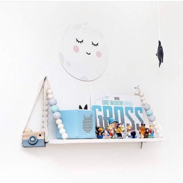 Solid Wood Moon Small Fresh Wall Hanging Home Decoration - Image 2
