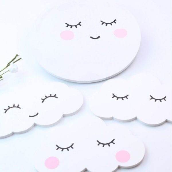 Solid Wood Moon Small Fresh Wall Hanging Home Decoration - Image 4