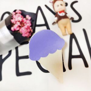 Wooden Ice Cream Hook Children Room Home Decoration (Purple)