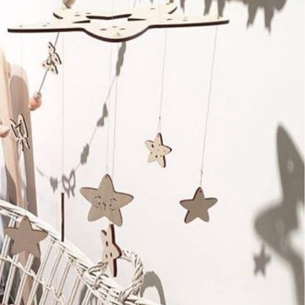 Wooden Five-star Wind Chime Pendant Crib Bell Home Decoration - Image 2