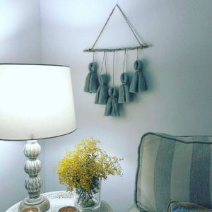 Home Background Wall Modern Light Luxury Hang Cloth Wall Tapestry Sofa Living Room Decoration Pendant (Grey)