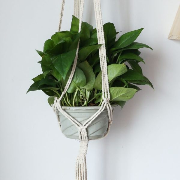 Home Bohemian Style Weaving Suspension Flower Pot Holder (B) - Image 6