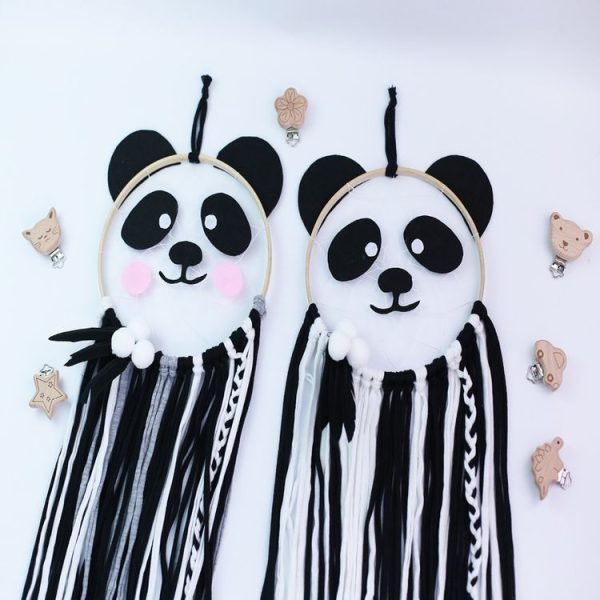 Cute Children Room Bedroom Panda Wind Chime Pendant Decoration (Girl) - Image 4