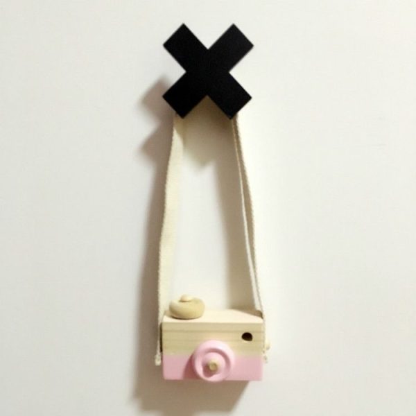Children Room Wooden Cross Clothes Hook Decoration Wall Mount, Size: 10X10cm - Image 2