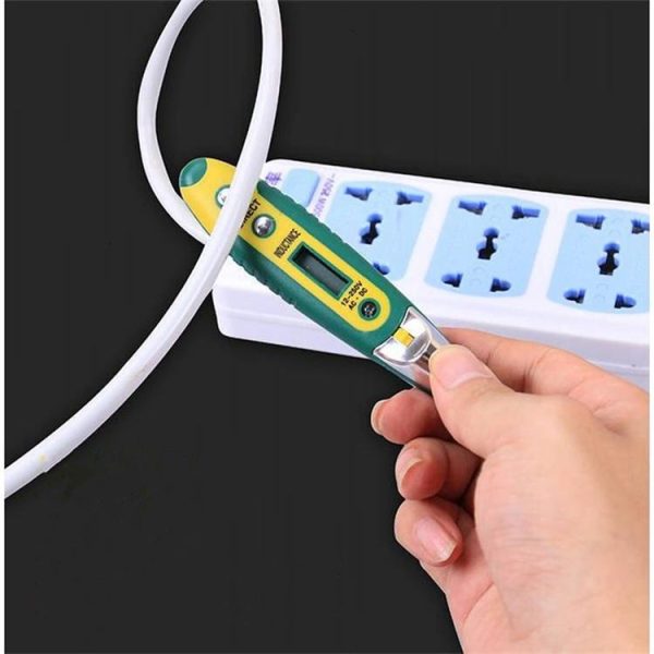 High Precision Electrical Tester Pen Screwdriver 220V AC DC Outlet Circuit Voltage Detector Test Pen with Night Vision, Specification: Digital Display Pen (Card) - Image 3