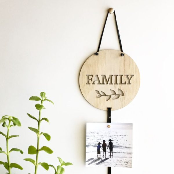 Photo Show Wooden Cowhide Rope Wall Decoration Card Children Room Decoration (Meow) - Image 3