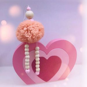 Children Tent Hair Ball Angel Wooden Beads Villain Pendant Decoration Toys (Inulin)