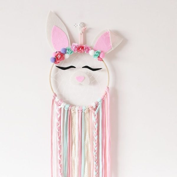 Creative Hand-woven Crafts Winking Rabbit Dream Catcher Home Car Wall Hanging Decoration - Image 3