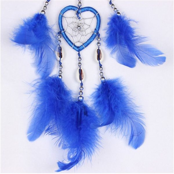 Dreamcatcher Pendant Up And Down Double Ring Peach Heart Dream Catcher (Purple) - Image 4