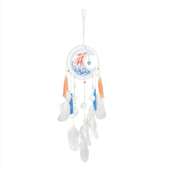 Creative Lace Hand-woven Crafts Koi Embroidered Crystal Dream catcher Home Car Wall Hanging Decoration - Image 5