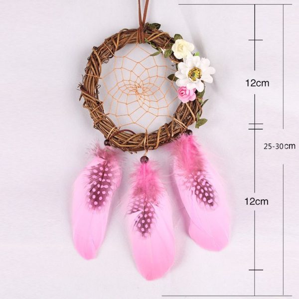 Creative Grass Woven Flower Embellishment Dream Catcher Home Decoration - Image 5