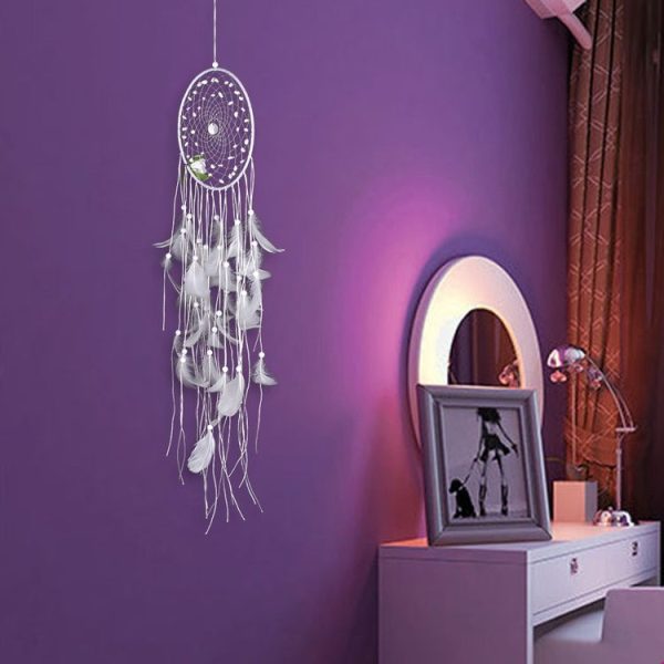 MS0011CD White Flowers Christmas Lantern Dreamcatcher Hanging Holiday Gift Party Decoration with 2m Lamp - Image 2