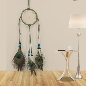 Single Ring Natural Feather Dream Catcher Home Wall Decoration