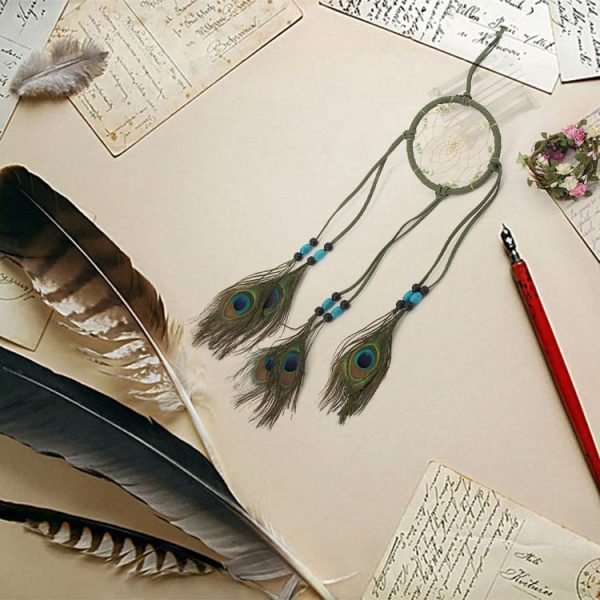 Single Ring Natural Feather Dream Catcher Home Wall Decoration - Image 2