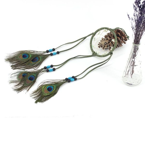 Single Ring Natural Feather Dream Catcher Home Wall Decoration - Image 3